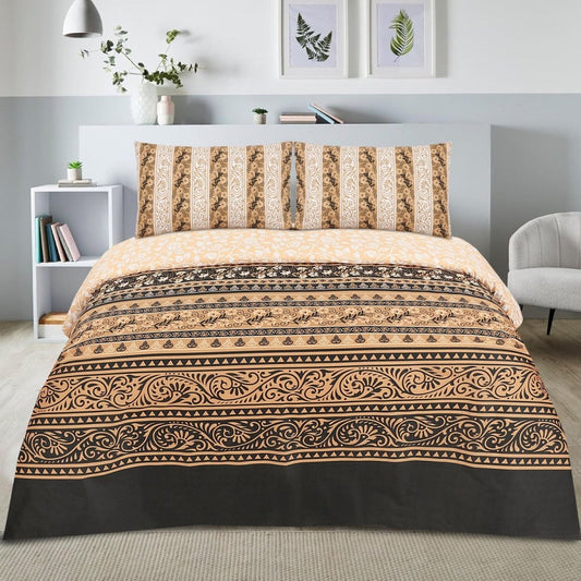 3 Pcs King Size Cotton Mix Bedsheet - Velora